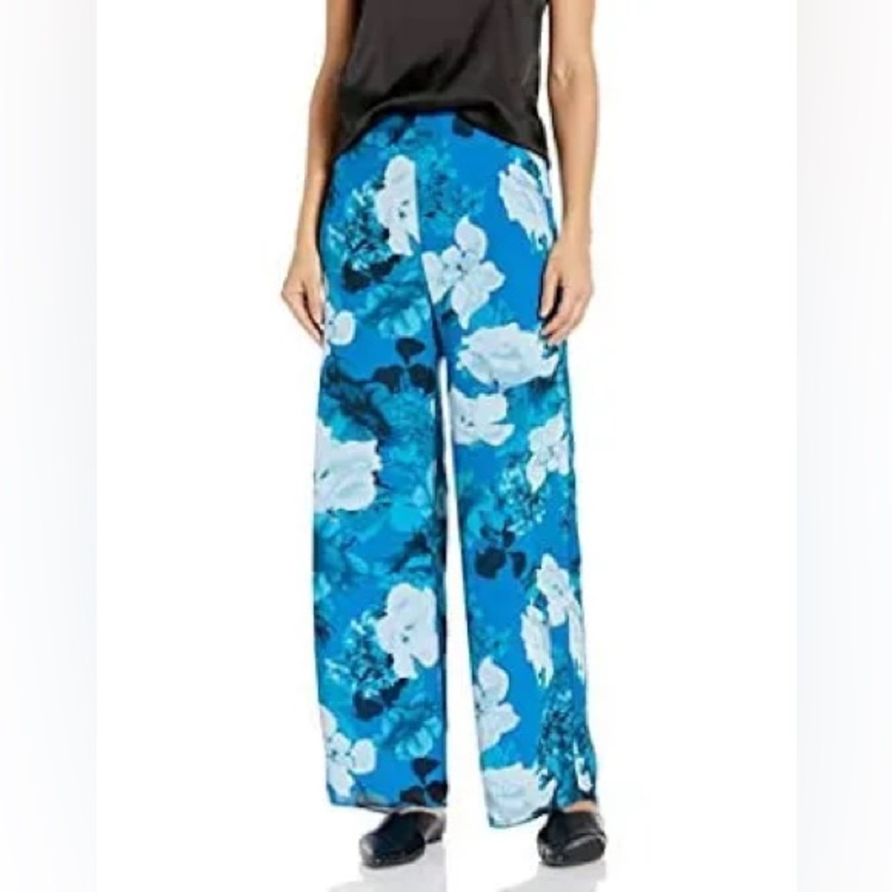 Vince Camuto Blue and White Wide Leg Pants